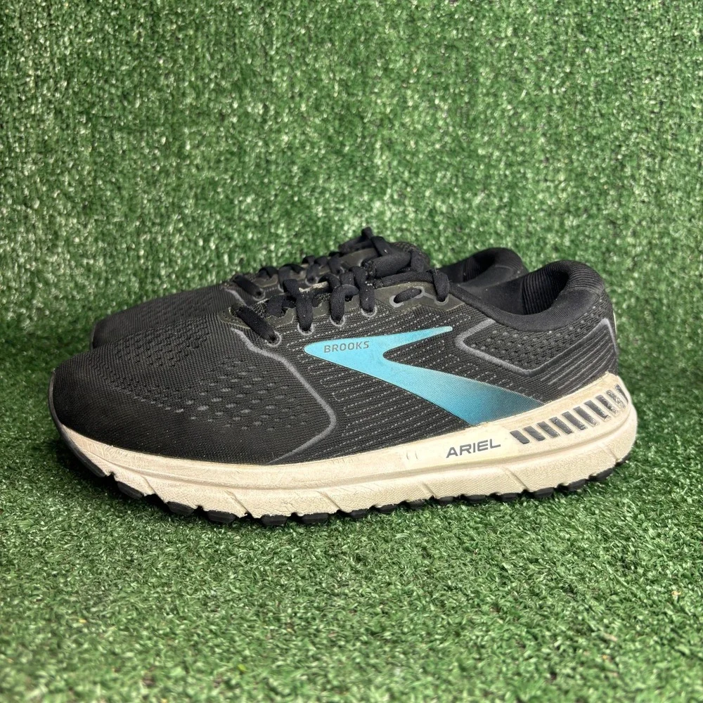 Brooks Ariel 20 Support Cushion Running Shoe Black Blue Women Sz 9 2E Extra Wide